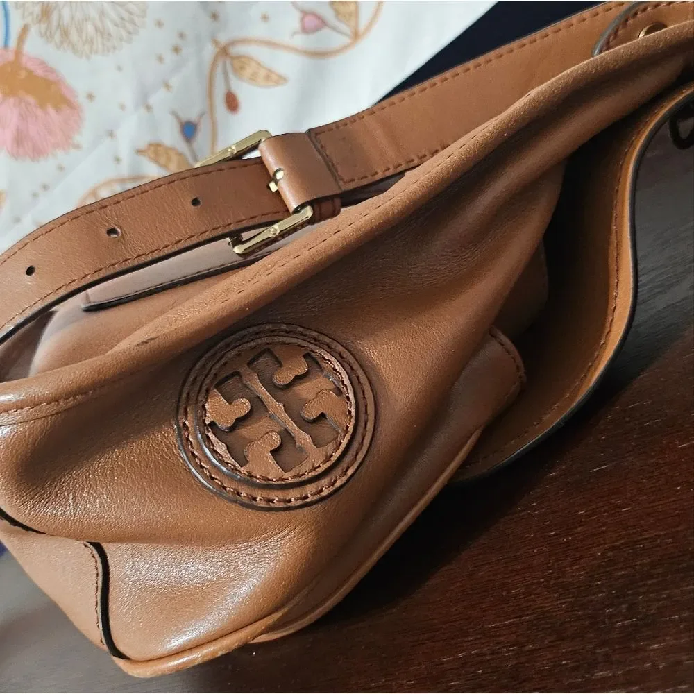 Tory Burch Leather Saddle Bag